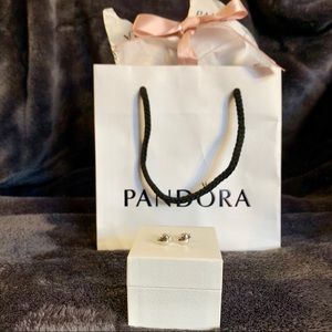Pandora Heart Stud Earrings